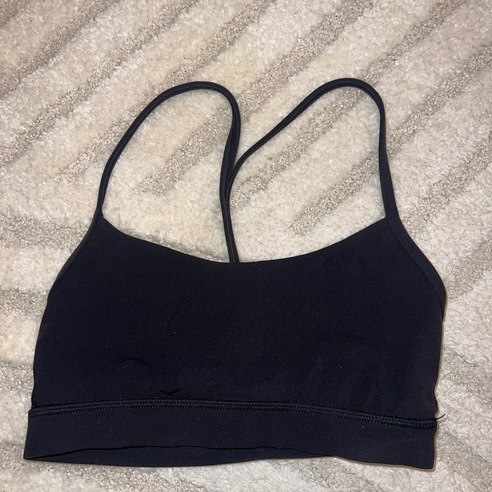 Black Lululemon’s Flow Y Sports Bra
